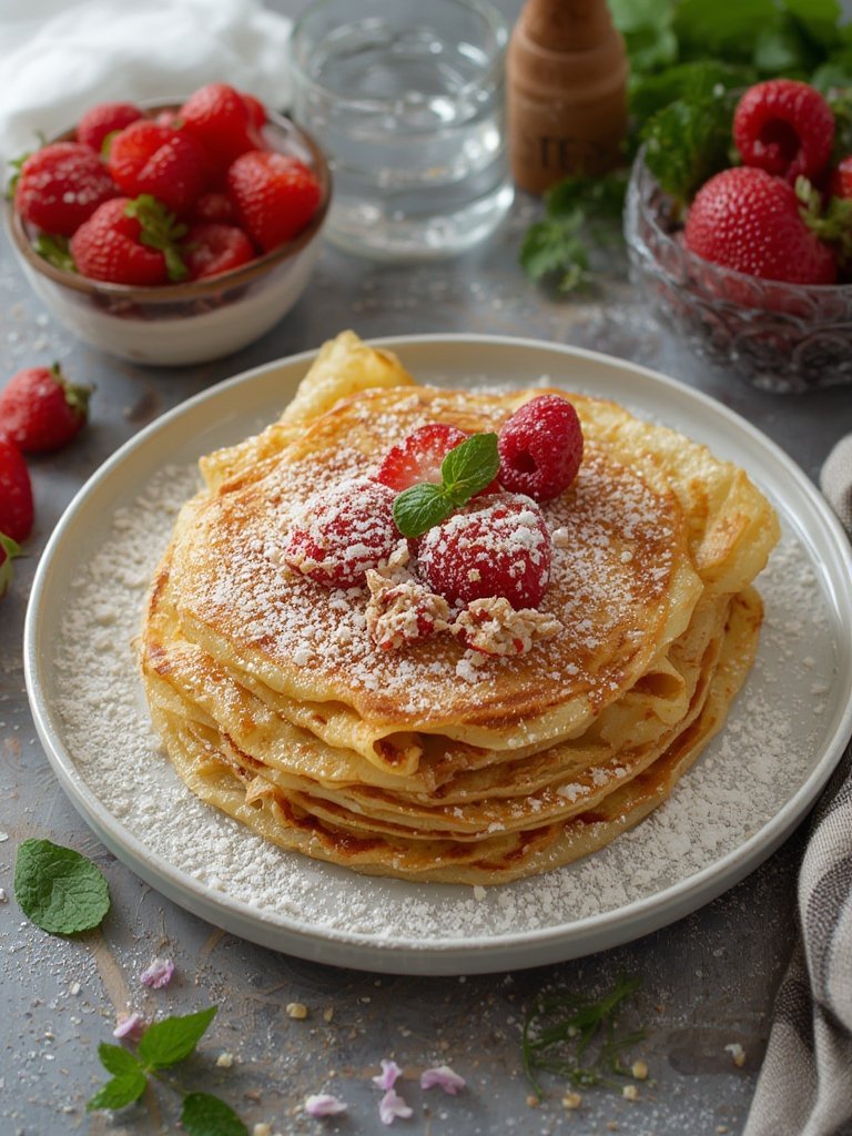 Fertige Crêpes Rezept – Dünn, goldbraun und servierfertig mit Früchten