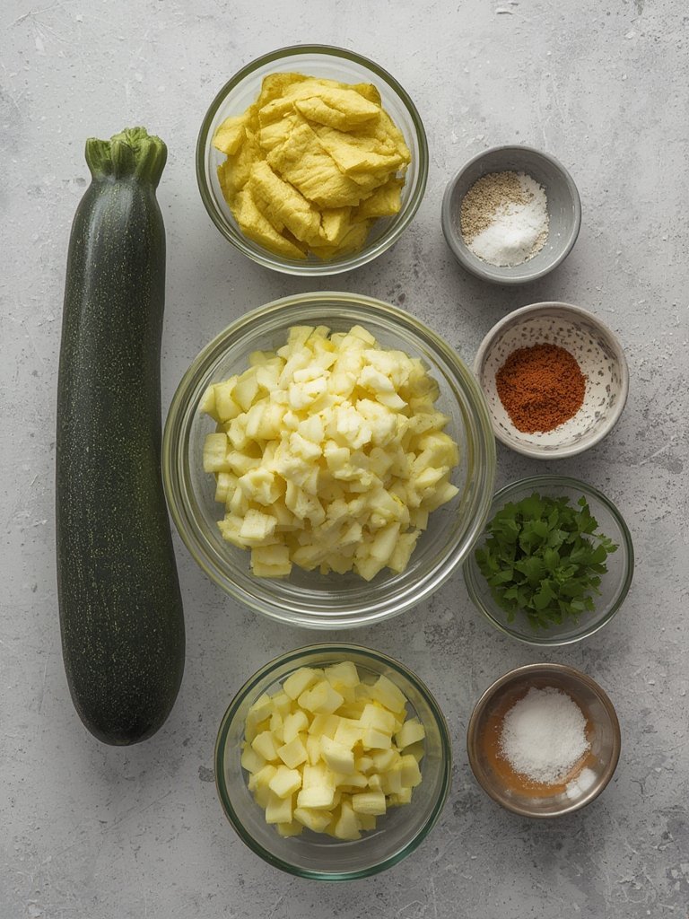 Knusprige zucchini pfanne mit frischen Kräutern